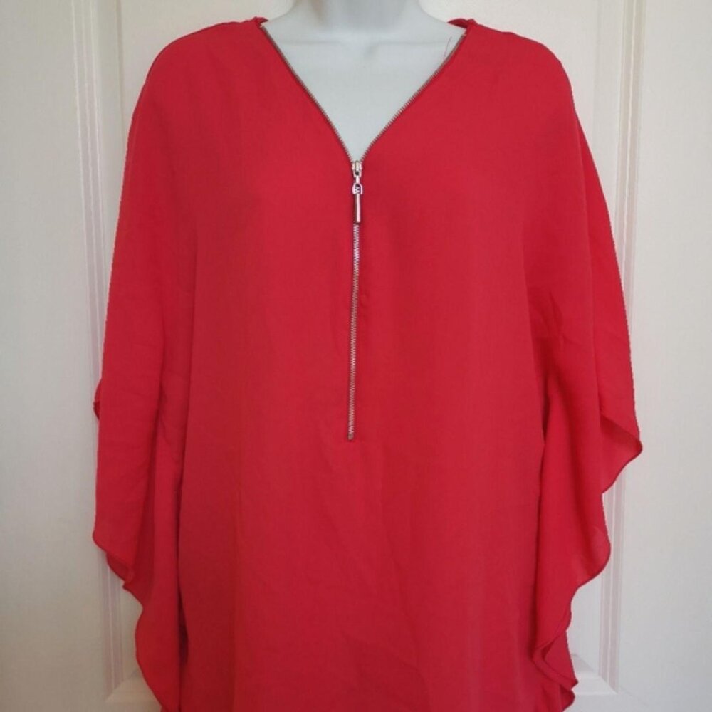 Coral Georgette Kimono top blouse by Artizancool... - Picture 2 of 5